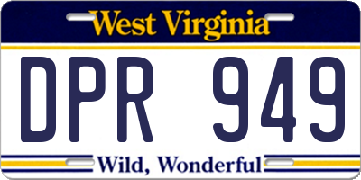 WV license plate DPR949