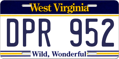 WV license plate DPR952