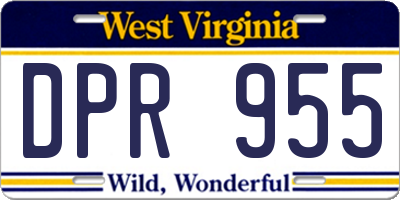 WV license plate DPR955