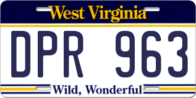 WV license plate DPR963
