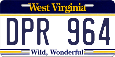 WV license plate DPR964
