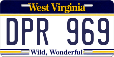 WV license plate DPR969