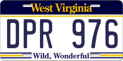 WV license plate DPR976