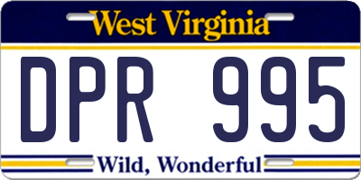 WV license plate DPR995