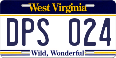 WV license plate DPS024