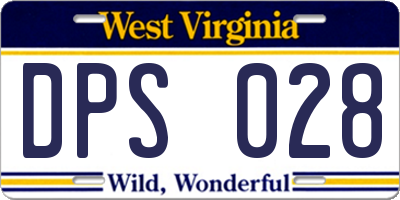 WV license plate DPS028