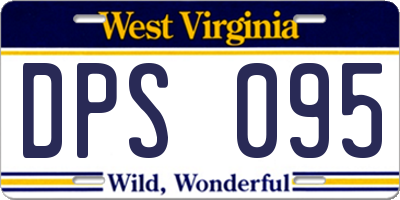 WV license plate DPS095