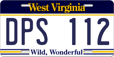 WV license plate DPS112