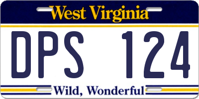 WV license plate DPS124