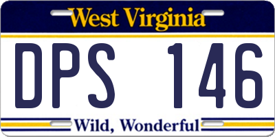 WV license plate DPS146