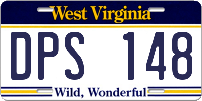 WV license plate DPS148