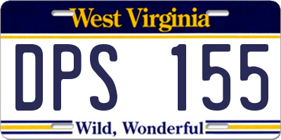 WV license plate DPS155