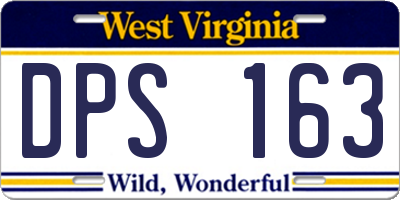 WV license plate DPS163
