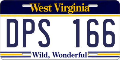 WV license plate DPS166