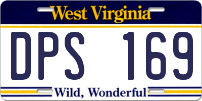 WV license plate DPS169