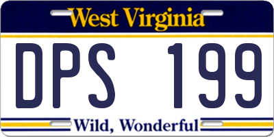 WV license plate DPS199