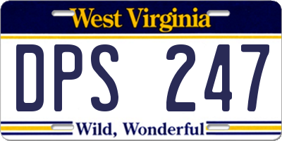 WV license plate DPS247