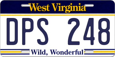 WV license plate DPS248