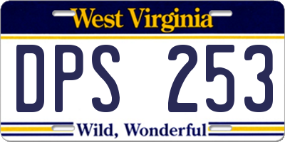 WV license plate DPS253