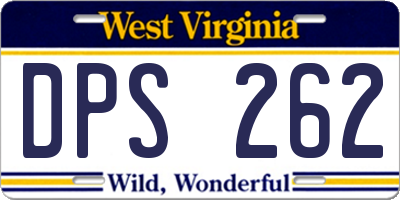 WV license plate DPS262