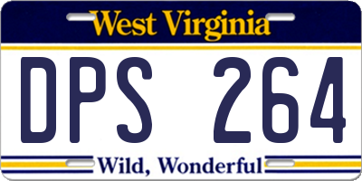 WV license plate DPS264