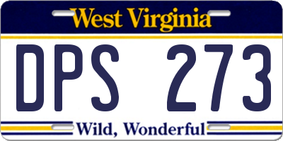 WV license plate DPS273