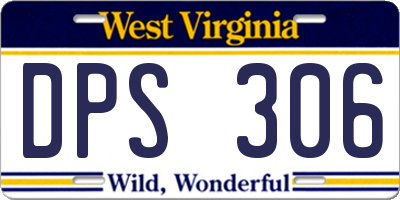 WV license plate DPS306
