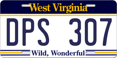 WV license plate DPS307