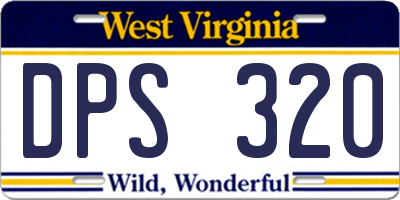 WV license plate DPS320