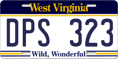 WV license plate DPS323