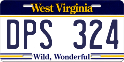 WV license plate DPS324