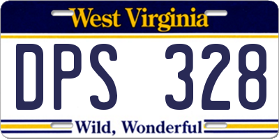 WV license plate DPS328