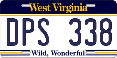 WV license plate DPS338