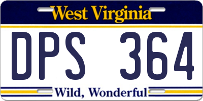 WV license plate DPS364