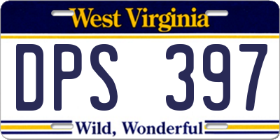WV license plate DPS397