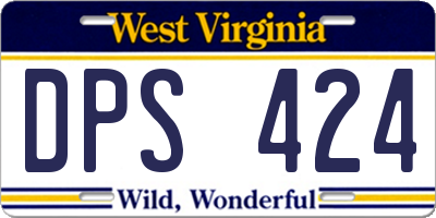 WV license plate DPS424
