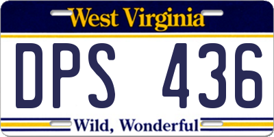 WV license plate DPS436
