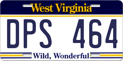 WV license plate DPS464