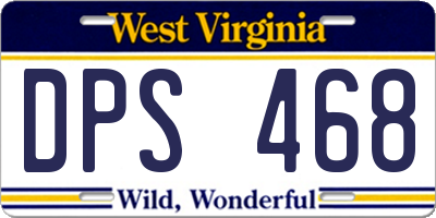 WV license plate DPS468