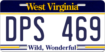 WV license plate DPS469