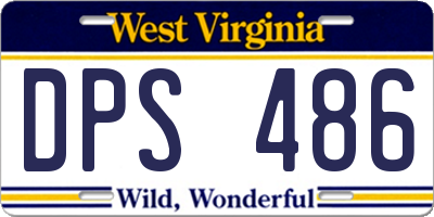 WV license plate DPS486