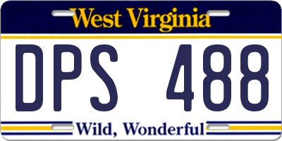 WV license plate DPS488