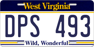 WV license plate DPS493