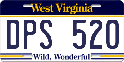 WV license plate DPS520