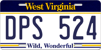 WV license plate DPS524