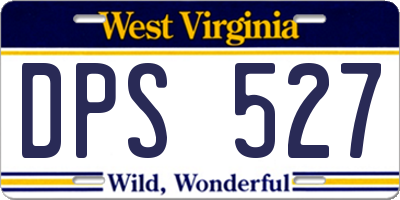 WV license plate DPS527