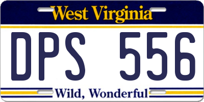 WV license plate DPS556