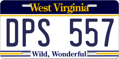 WV license plate DPS557