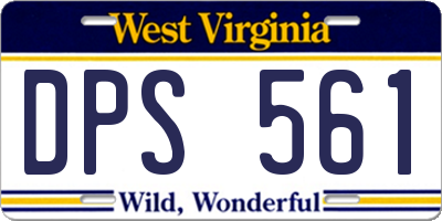 WV license plate DPS561