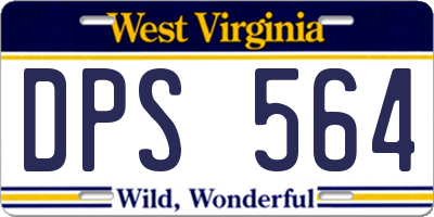 WV license plate DPS564